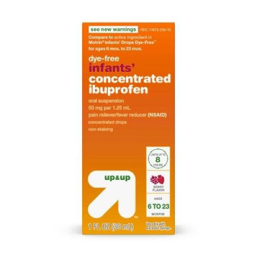 Infants' Concentrated Ibuprofen (NSAID) Oral Suspension Pain & Fever Reducer Liquid - Berry - 1 fl oz - up&up™ 2 pk