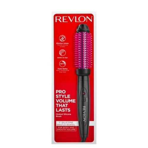 Revlon Pro Collection Heated Silicone Bristle Curl Brush Black - 1