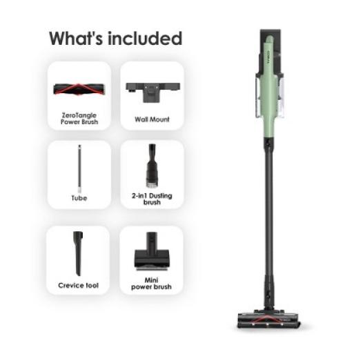 Tineco GO Pet Cordless Stick Vacuum with ZeroTangle Brush Technology Seafoam Green: HEPA Filter, Pet Hair, Multi-Surface