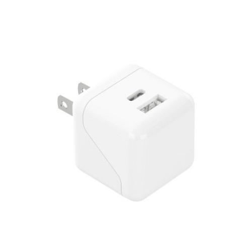 Just Wireless Dual Port USB-A and USB-C Wall Charger - White