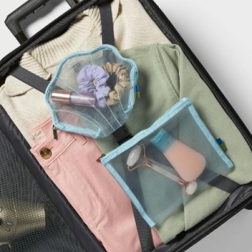 2pk Mesh Shell Pouch Packing Bag - Open Story™ Blue