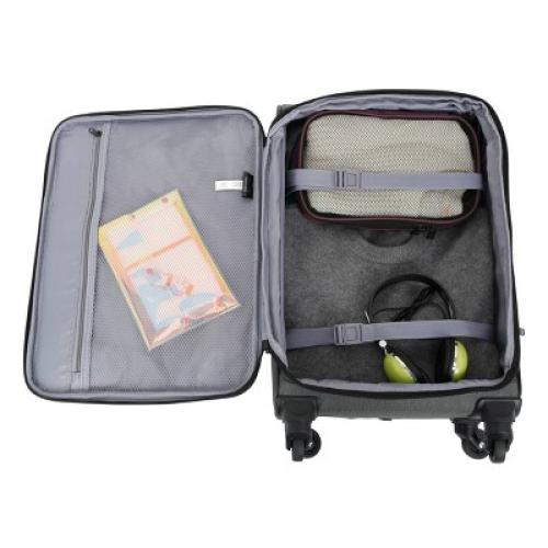 Skyline Softside Carry On Spinner Suitcase - Gray Heather