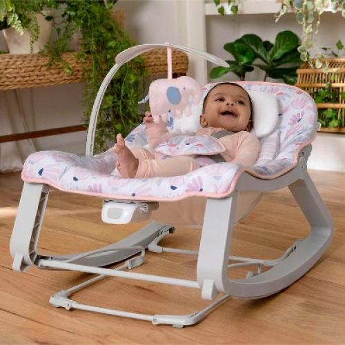 Ingenuity Keep Cozy 3-in-1 Grow with Me Baby Bouncer, Rocker & Toddler Seat - Burst