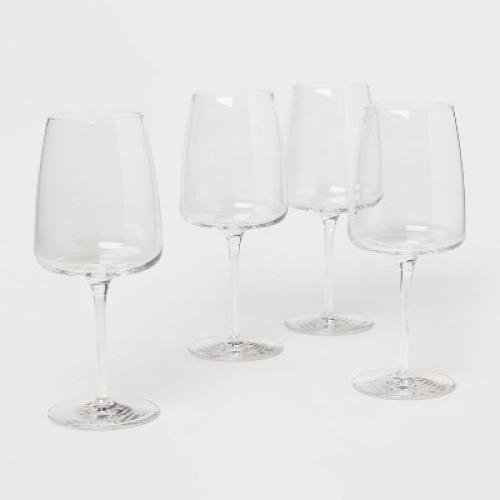 4pk Simsbury White Wine Glasses - Threshold™ (Missing 1)