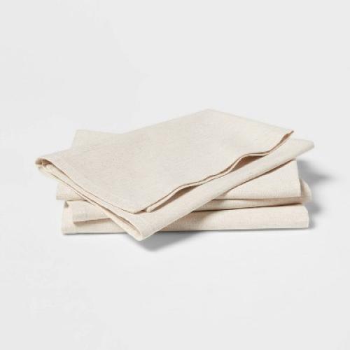 Cotton and Linen Blend Napkins - Threshold™: Reversible Solid Cloth, Traditional Style, OEKO-TEX Certified, 18x18
