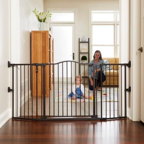 Size 38 1/3 -72 Color Bronze Toddleroo by North States Gathered Home Baby Gate - Matte Bronze -  38.3-72 Wide
