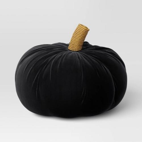 Shaped Velvet Pumpkin Black - Threshold™