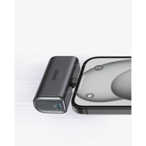 Anker Nano 5000mAh 22.5W Power Bank with Built-in USB-C Connector - Black