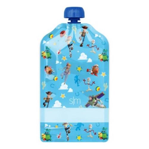 Pixar 10pk Kids Food Pouches - Simple Modern: Reusable & Refillable Off-White Storage Bags, 5oz Capacity