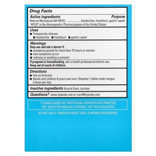 Hyland's Naturals Cell Salt #9, Nat Mur 6X, 100 Quick-Dissolving Single Tablet Doses