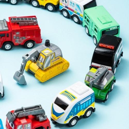 18Pcs Pull Back City Cars and Trucks Toy Vehicles Set, Friction Powered Cars Toys for Toddlers, Boys, Girls’ Educational Play, Goodie Bags Stuffers