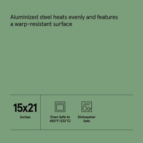 Nonstick Aluminized Steel Baking Sheet Gold - Figmint Large Cookie Sheet, Oven, Dishwasher Safe