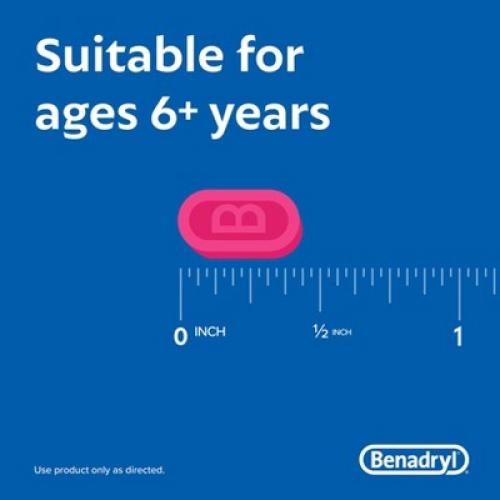 Benadryl Ultratabs Diphenhydramine Antihistamine Cold & Allergy Relief Tablets - 100ct