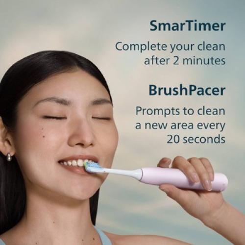 Philips Sonicare 6500 Rechargeable Electric Toothbrush with Travel Case and 2 Brush Heads - Light Pink
