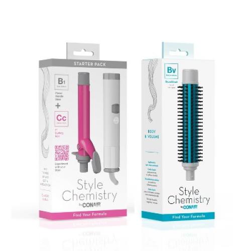 Conair Style Chemistry Round Heating Curling Brush Attachment For Use With Style Chemistry Starter Kit Power Handle - Turquoise Blue - 1