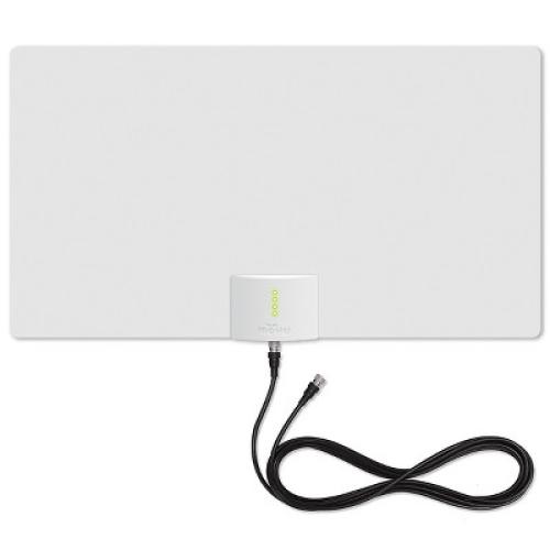 Mohu Leaf Supreme Pro Amplified Paper-Thin Indoor HDTV Antenna, with 12-Ft. Cable & Signal Indicator