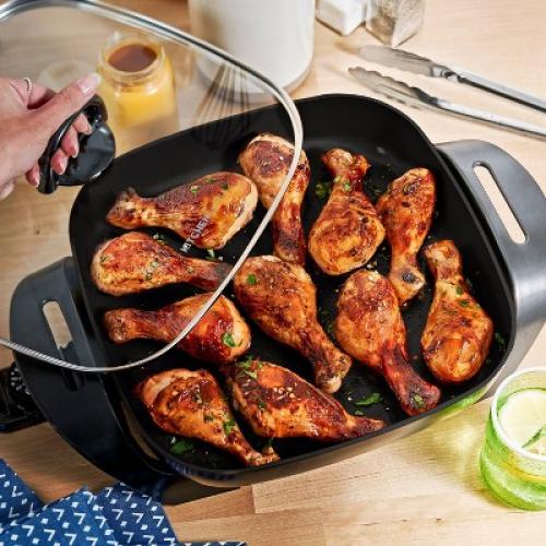 KitchenSmith by Bella 11x 11 Electric Skillet❗MAY HAVE MISSING PIECES/NEEDS CLEANING ❗