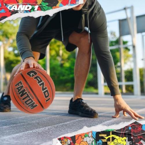 factory sealed AND1 Fantom Rubber Basketball - Official Size Streetball, Made for Indoor and Outdoor Games - Sold Deflated (Pump NOT Included), Orange, Size 7