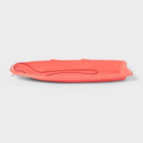 48 Plastic Sled with Rope Coral - Sun Squad™