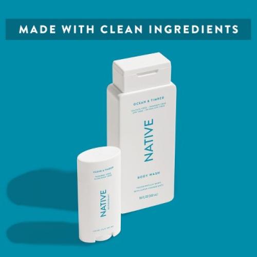 2pack Native Body Wash for Men & Women - Ocean & Timber - Sulfate Free - 18 fl oz ki