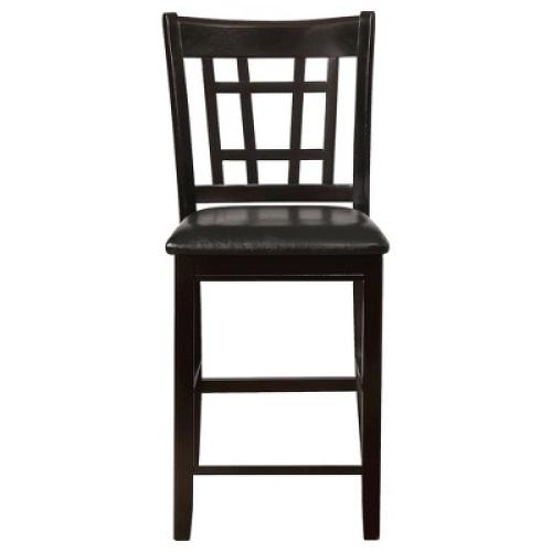 Coaster,Lavon Wood Counter Chair Black and Espresso (Set of 2)