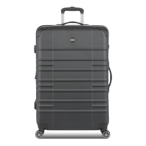 SWISSGEAR Cascade Hardside Large Checked Spinner Suitcase - Black