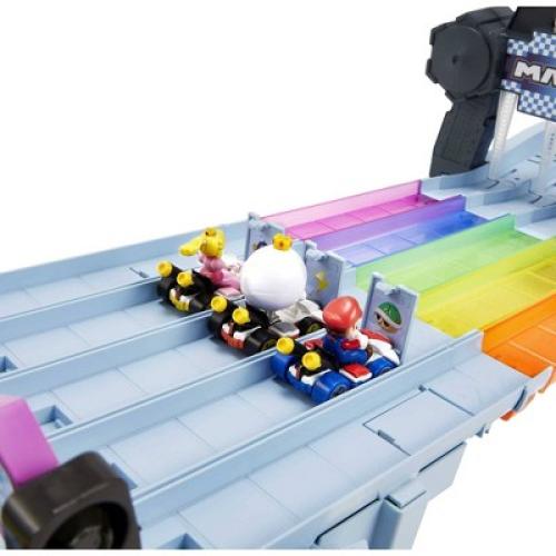 Hot Wheels Nintendo Mario Kart Rainbow Road Raceway Track Set 30 Piece with 2 1:64 Scale Vehicles - Target Exclusive