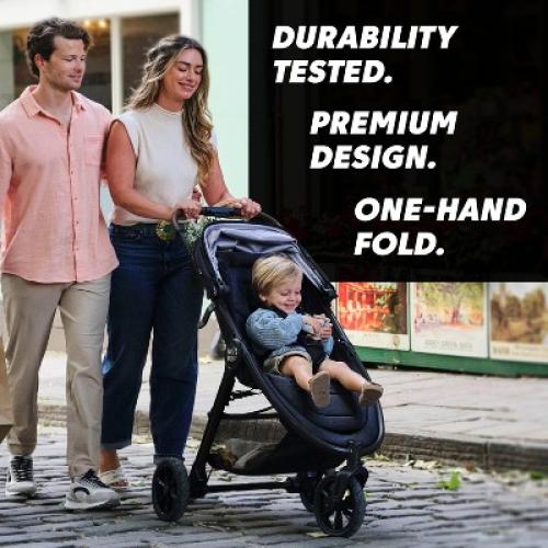 Baby Jogger City Mini GT3 All-Terrain Full Size Stroller - Frosted Ivory: Single Configuration, 65lbs Max Capacity, Rubber Tires