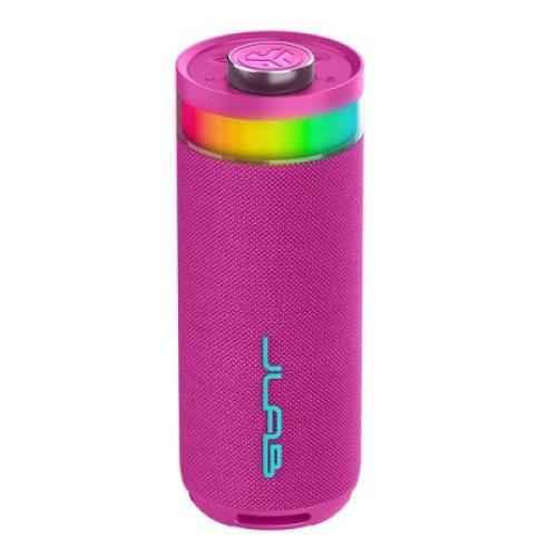 Color Pink JLab Go Party Portable Speaker - Pink: Bluetooth, Waterproof, LED Light, USB-C Charging