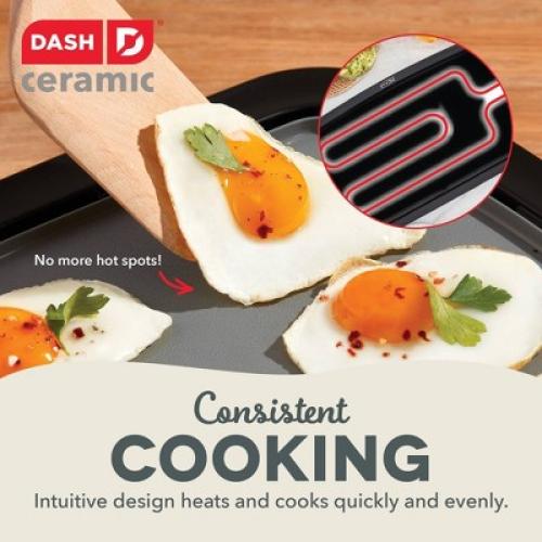 Dash Nonstick Ceramic Electric Flat Top Griddle Cream