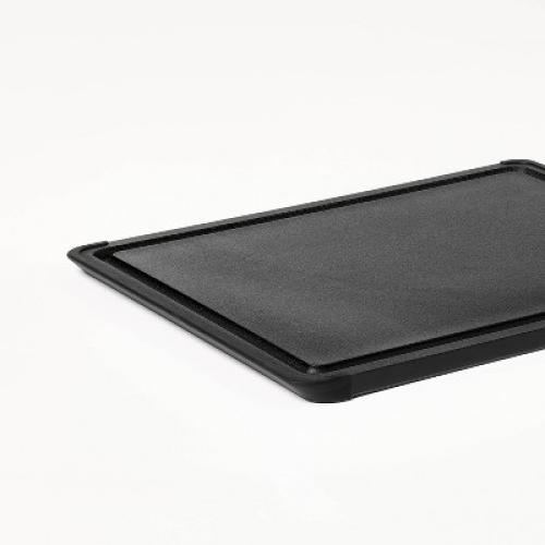 2pc Nonslip Recycled Poly Cutting Board Set Black - Figmint™