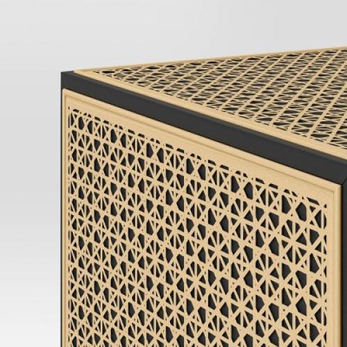 Nesting Accent Table Black/Natural (FA) - Threshold™: Square Wood Composite End Table, 24 Height( MISSING PARTS SEE IN THE PICTURES)