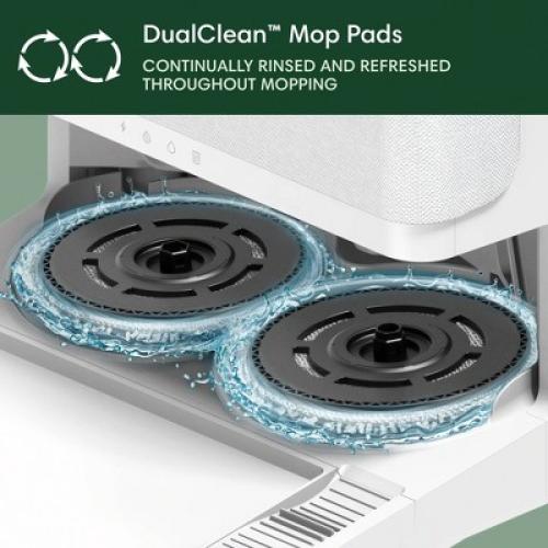 iRobot Roomba Plus 405 (G185) Combo Vacuum & Mop   AutoWash Dock Dual Spinning Pads, Smart & Fast Mapping, Self-Cleans White
