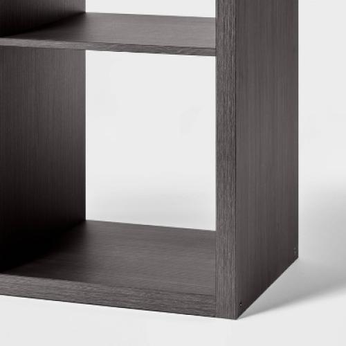9 Cube Organizer Black Oak - Brightroom™: Versatile Shelving, Horizontal/Vertical, MDF & Laminate Finish