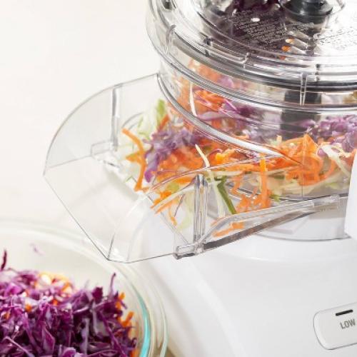 Cuisinart 9 Cups 350W Core Food Processor White FP-9CF: Continuous Feed, Reversible Disc, Dishwasher-Safe Parts