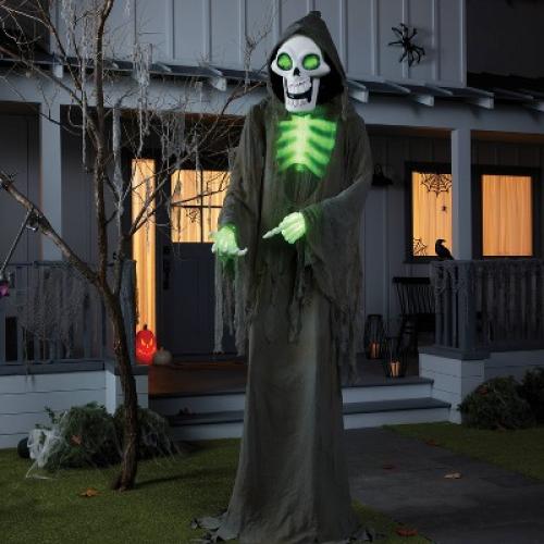 Lewis & Friends™ 8' Light Up Bruce The Skeleton Ghoul™ Outdoor Halloween Decorative Prop - Hyde & EEK! Boutique™