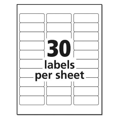 Avery Clear Easy Peel Mailing Labels Inkjet 1 x 2 5/8 300/Pack 18660