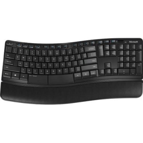 Microsoft Sculpt Comfort Desktop Keyboard and Mouse - Wireless - Contoured Design - Detachable Palm Rest - Split Spacebar with Backspace Functionality