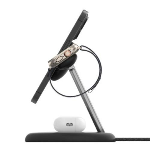 Belkin Qi2 3-in-1 Wireless Charging Stand - Black