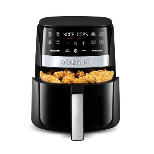 Gourmia Digital 3qt Air Fryer with Guided Cooking Prompts Black/Stainless Steel Finish: 1500W, Dishwasher-Safe Parts❗NEEDS CLEANING❗