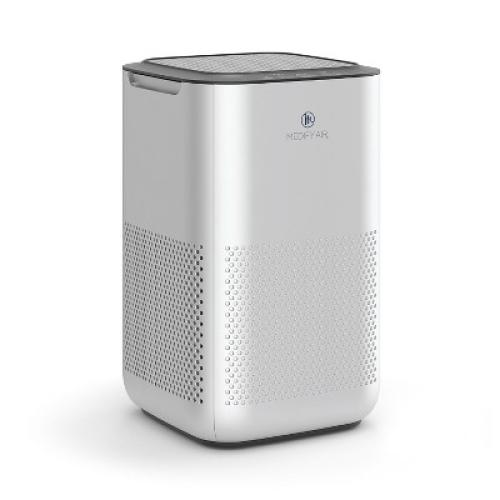 Medify Air MA-15 Compact Home Air Purifier w/ Dual True HEPA Filter, Removes 0.10 Micron Particles for Up to 330 Square Foot Rooms, Silver (2 Pack)