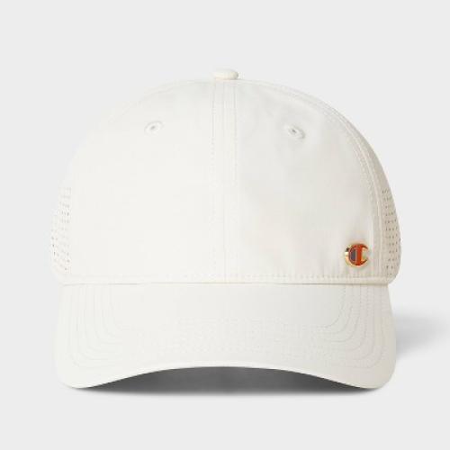 Champion Adult Polyester Metal Tack Cap Baseball Hat - Cream