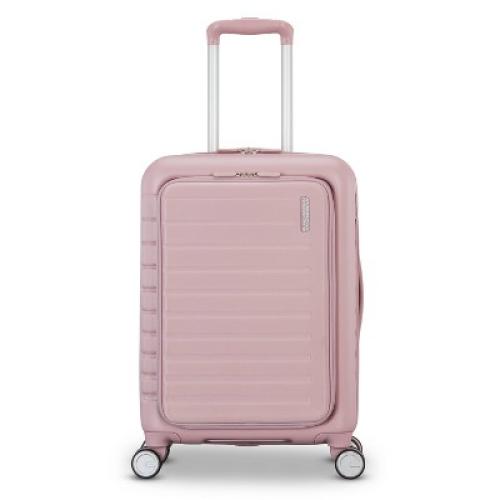 American Tourister Open Front Hardside Carry On Spinner Suitcase - Cosmetic Pink‼️light dirt gently used‼️