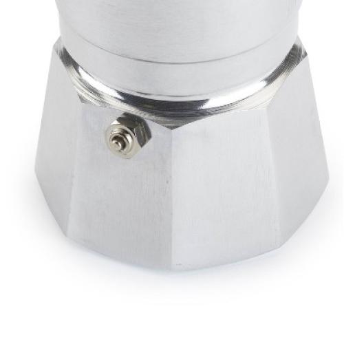 Bialetti 3 Cup Moka Stovetop Espresso Maker - Silver: Aluminum, Manual, Hand Wash, Glossy, Ground Coffee, Mesh Filter