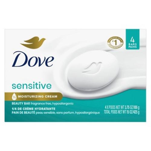 Dove Beauty Sensitive Skin Unscented Beauty Bar Soap - 8pk - 3.75oz each