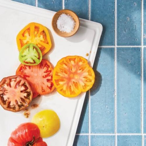11x14 Nonslip Recycled Poly Cutting Board Vintage Cream - Figmint™: Dishwasher-Safe, Juice Canal