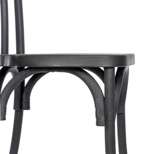Color Black Flash Furniture HERCULES Commercial Black Indoor/Outdoor Wood Look Resin Thonet Style Chair