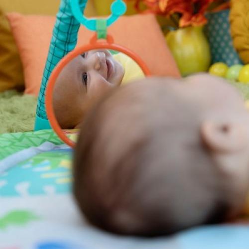 Bright Starts Wild Wiggles Baby Activity Gym & Machine-Washable Play Mat - Green