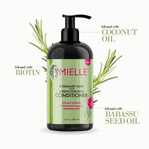 2 Pack Mielle Organics Rosemary Mint Strengthening Conditioner - 12 fl oz