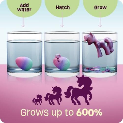 Dan&Darci Unicorn Hatching Easter Eggs - Set of 6 Magical Hatch and Grow Unicorn Toys- Stocking Stuffer for Kids, Gifts for Kids